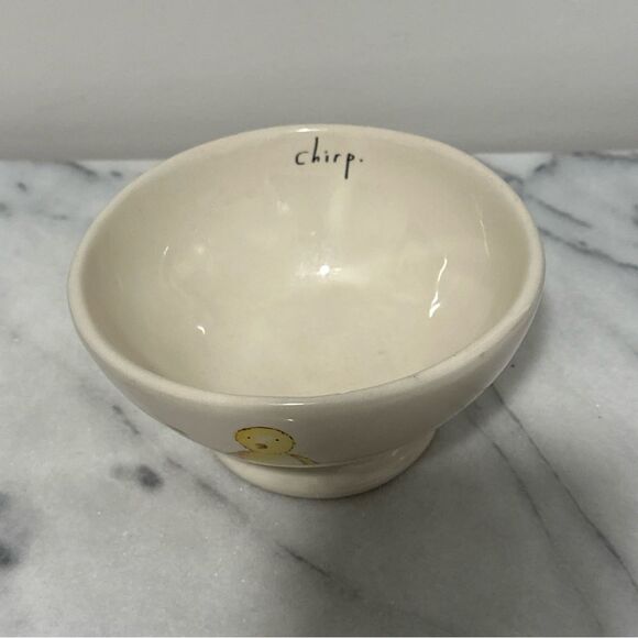 Charming Cream Bowl with Chick Design Rae Dunn chirp VTG - Picture 3 of 12